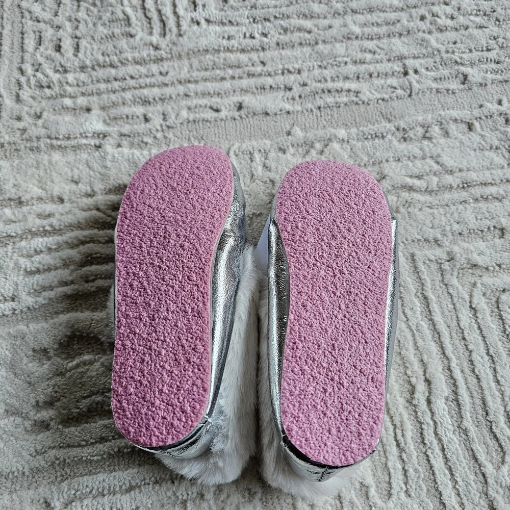 New! J.Crew K2 2 Crewcuts Girls Metallic Lodge Moccasins Slippers Shoes NWT
